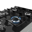 Fogão Mueller 4 Bocas Titanio Bivolt Mesa De Vidro Grades Ferro Fundindo MFV4BF