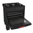 Fogão Mueller 5 Bocas Preto Bivolt Mesa de Vidro e Tripla Chama MFV5BF