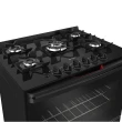 Fogão Mueller 5 Bocas Preto Bivolt Mesa de Vidro e Tripla Chama MFV5BF